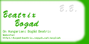 beatrix bogad business card